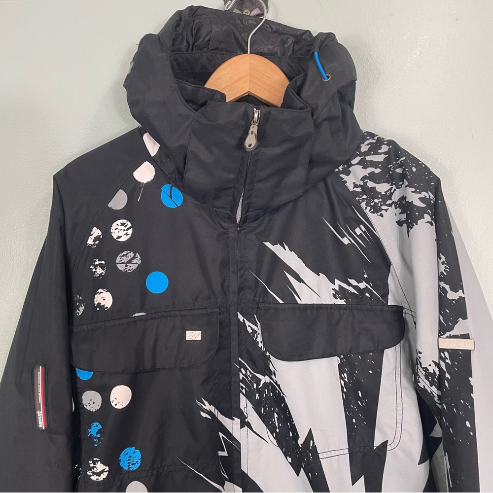 Fox Tech Racing FX-360 Recco Winter Snow Ski Jacket Men Sz Medium Gray Black 15K - Picture 2 of 15